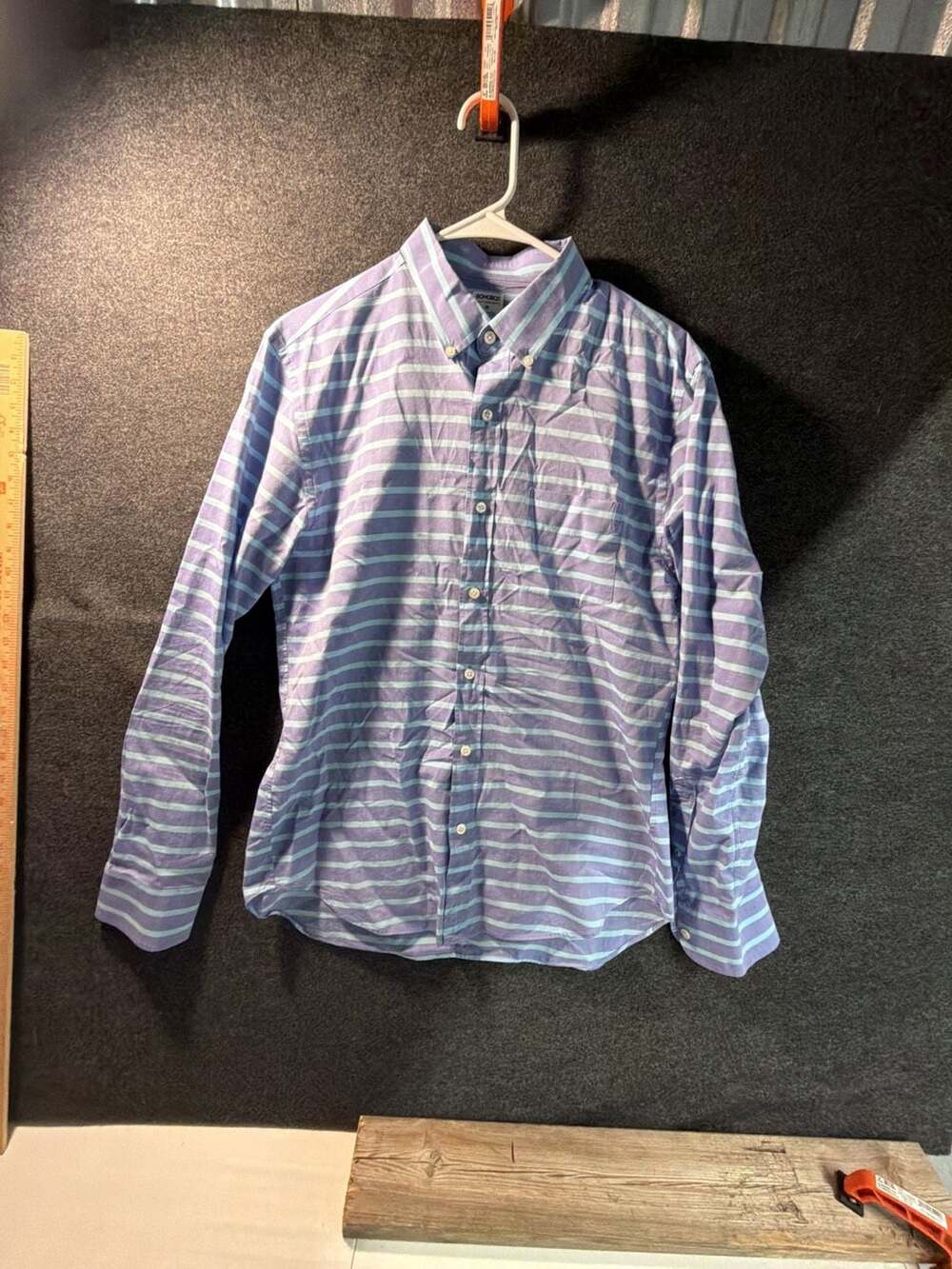 Bonobos Men's Size M Slim Fit Summer Weight Poplin Striped Button Down Shirt